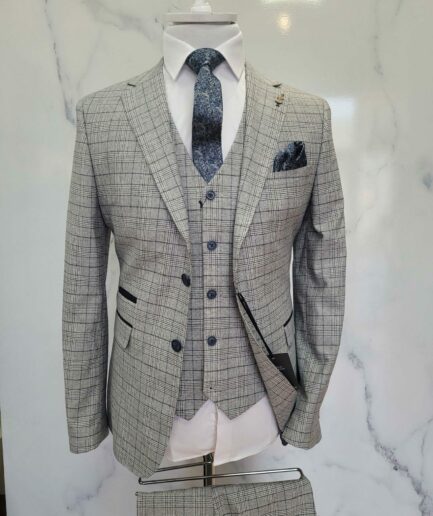 1059 Stone Three-Piece Suit