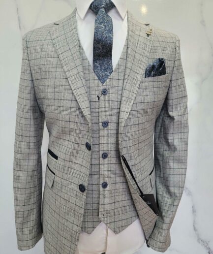 1059 Stone Three-Piece Suit