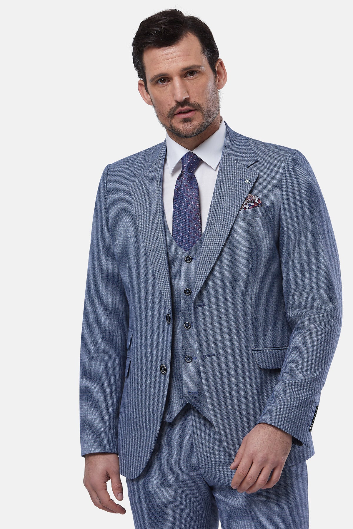 Prague Blue Three-Piece Suit | Products | Simply Suits