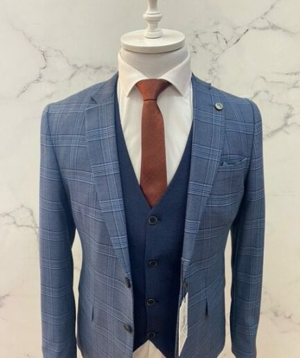 Walter Blue Three-Piece Suit