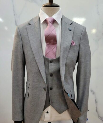 Zac Silver Three Piece Suit