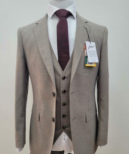 Jodrell Beige Three-Piece Suit